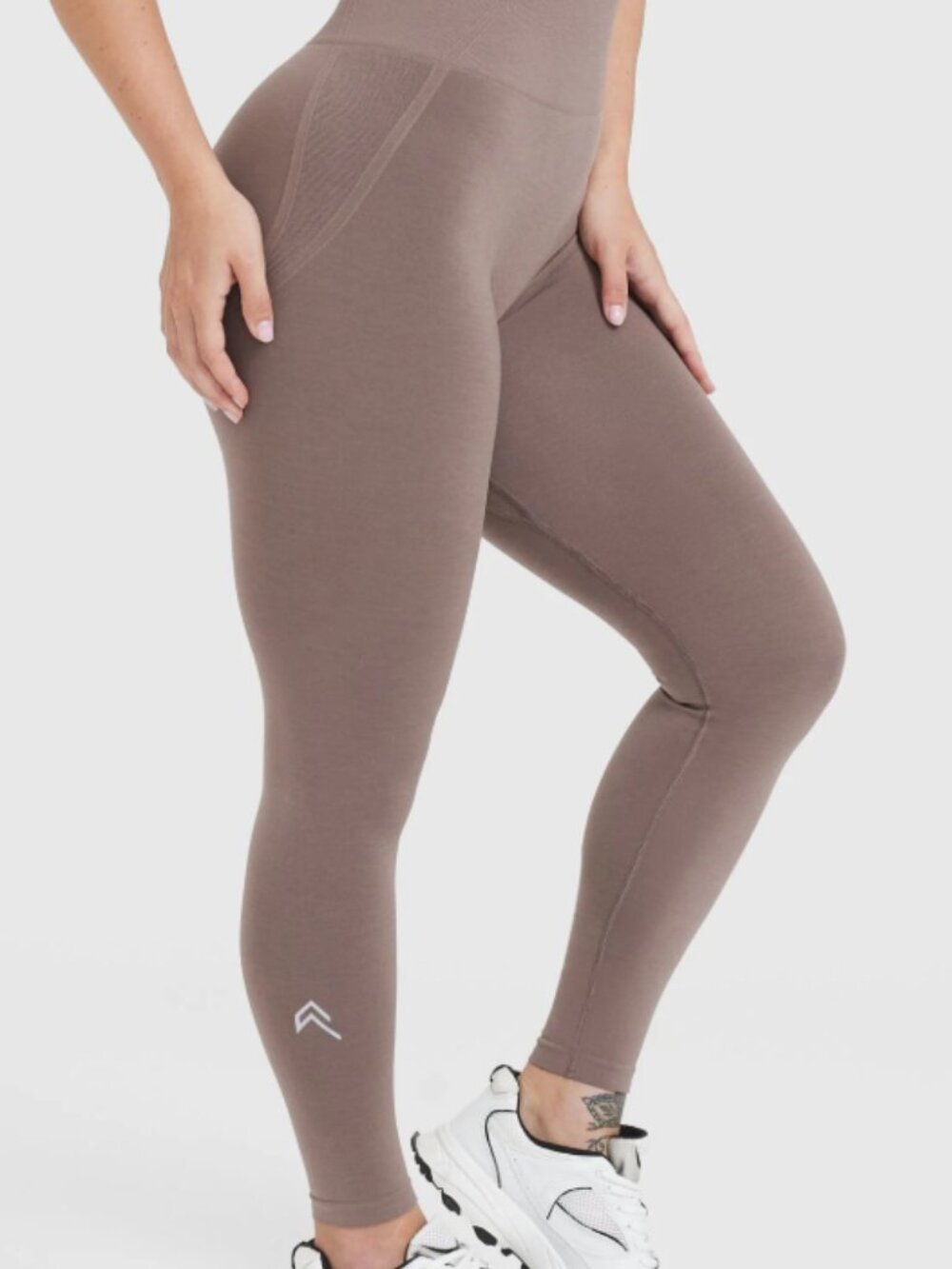 Oner Active Effortless Leggings & Bra Set - Washed cool brown - S
